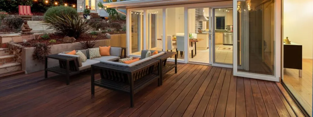 outdoor deck with aesthetic design